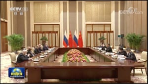 Xi Jinping and Vladimir Putin meet.