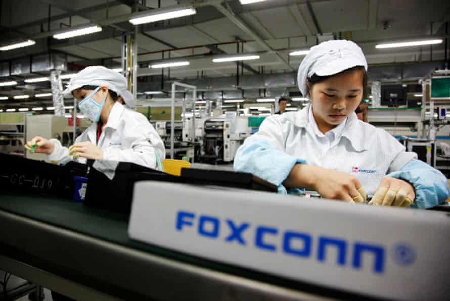 The Foxconn factory in Shenzhen. Workers have accused developers of forcing them from their homes.