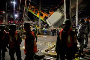 Mexico City’s mayor, Claudia Sheinbaum, said on Twitter that a support beam had given way, causing the overpass to collapse