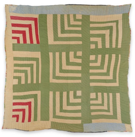 Martha Jane Pettway’s Housetop— nine-block Half- Log Cabin variation, c 1945.