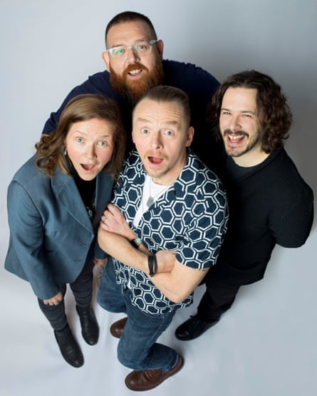 Clockwise from left: Jessica Hynes; Nick Frost; Edgar Wright; Simon Pegg,