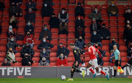 Fans apparently letting the home side hown, earlier.