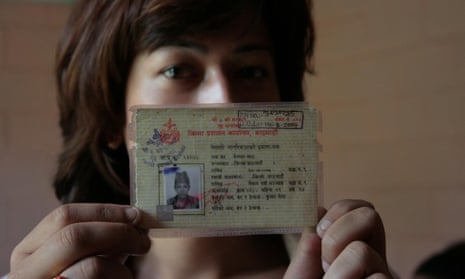 Bhumika Shrestha and her male ID card