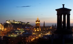 Edinburgh Castle; North Bridge; The Balmoral Hotel; The Scott Monument and Prince's Street, seen from Calton Hill, Edinburgh's Old Town, Scotland, UK. 12/04/10 COPYRIGHT PHOTO BY MURDO MACLEOD All Rights Reserved Tel + 44 131 669 9659 Mobile +44 7831 504 531 Email: m@murdophoto.com STANDARD TERMS AND CONDITIONS APPLY see for details: http://www.murdophoto.com/T%26Cs.html No syndication, no redistrubution, repro fees apply.