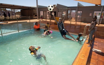 Cool customers: children in the Mutijulu pool.