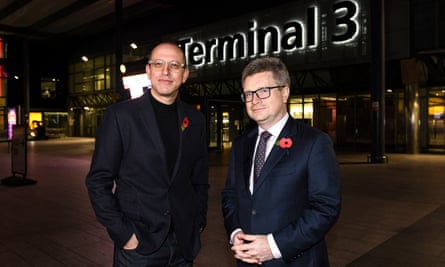 Virgin Atlantic chief executive Shai Weiss (left) and BA chief executive Sean Doyle at Heathrow airport