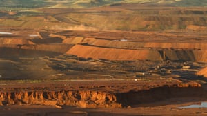 An aerial view of the mine