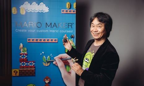 Small Mario Findings — Promotional photo of Shigeru Miyamoto with a