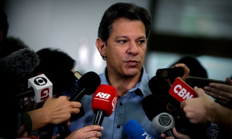 Brazilian presidential candidate of the Workers Party Fernando Haddad will face rightwinger Jair Bolsonaro on 28 October. 