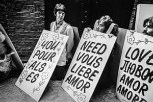 All You Need is Love/Beatles, 1967Because of her fame as a portraitist, it is often forgotten that Jane worked in all areas of photojournalism covering everything from fashion to demonstrations to trials to publicity shoots.