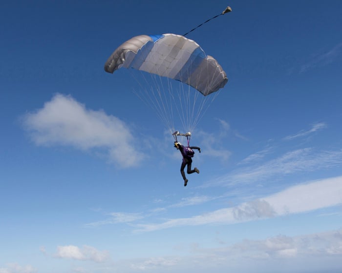 Team of skydivers drop in to help survivors of a plane crash in Wisconsin