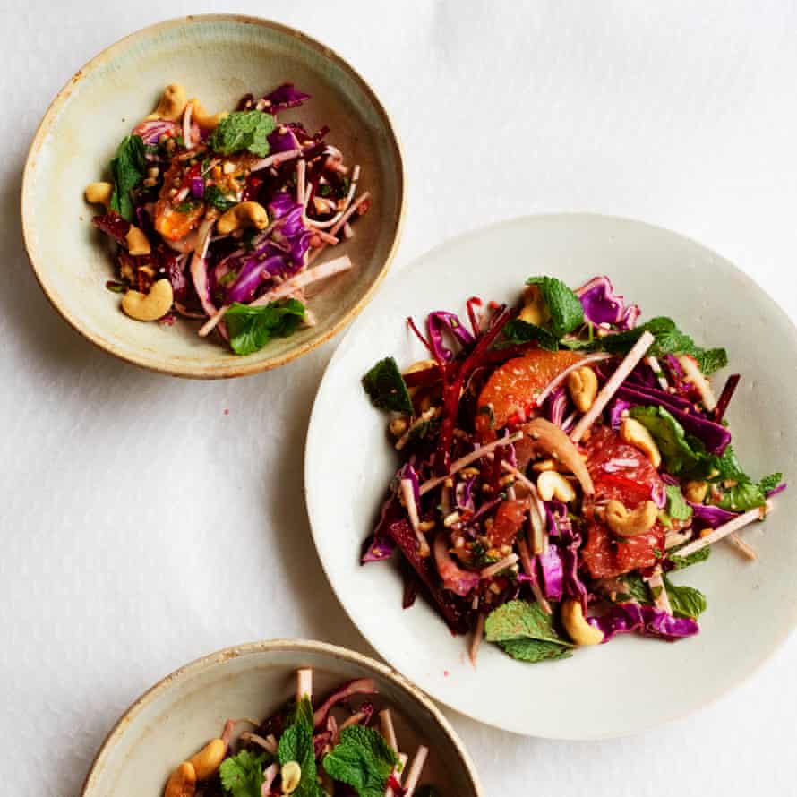 Citrus and cashew nut slaw Observer Food Monthly OFM January 2021
