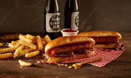 Fry’s vegan artisan smoked hotdog.