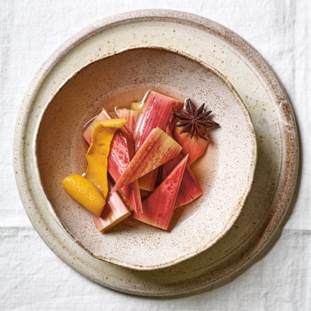 Anise-pickled rhubarb.