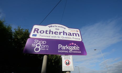 A welcome to Rotherham sign