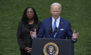 Biden with Ketanji Brown Jackson at the White House.