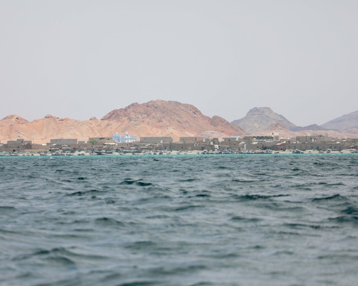A view of a village on the coast of Yemen.