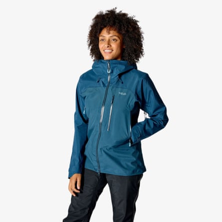 Rab women’s Latok Mountain Gore-Tex waterproof jacket.
