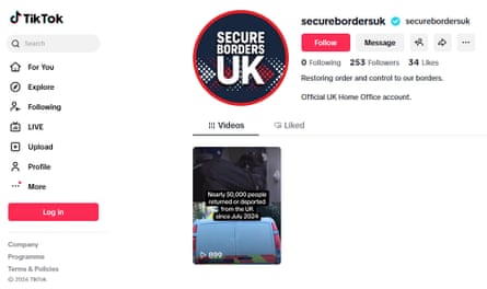 Screengrab of the TikTok page.