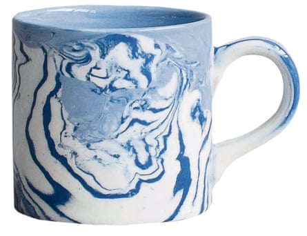 Marbled ceramic small coffee cup