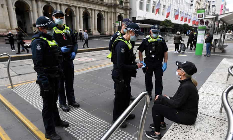 Victoria police officers in Melbourne