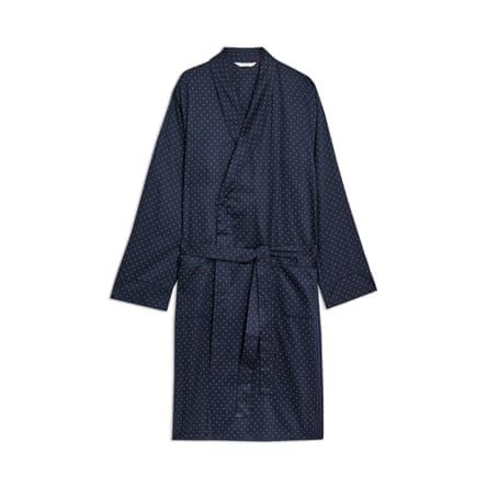 M&S Collection Pure Cotton Polka Dot Dressing Gown.