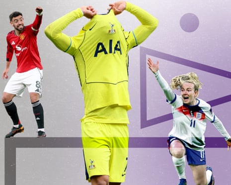 Bruno Fernandes of Manchester United, Tottenham Hotspur's Xavi Simons, England's Lauren Hemp.