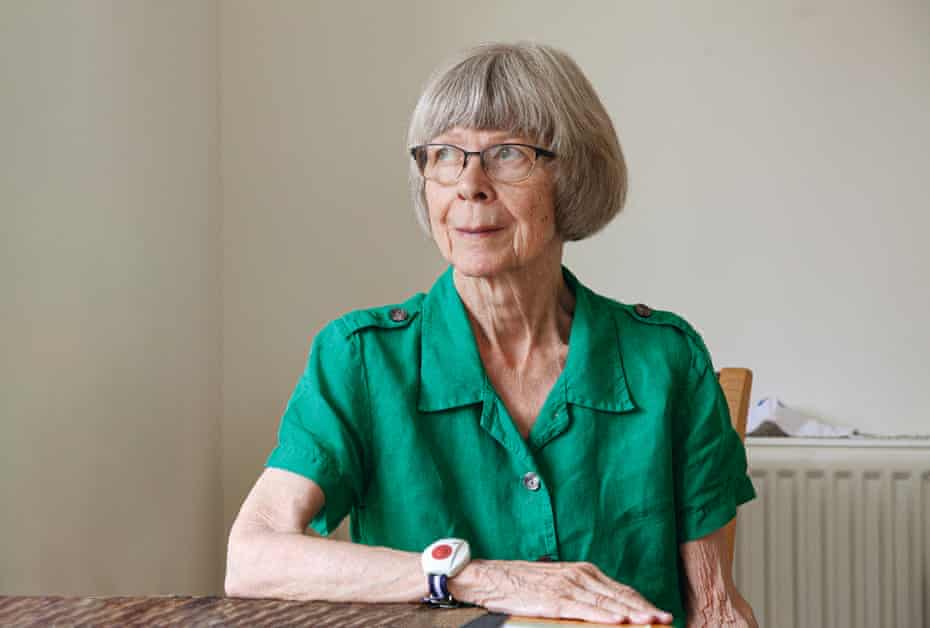 Ann Bruce at her home in Ditchling, East Sussex, in June 2021. She died in Switzerland on 26 June.