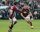 Hearts leave it late to sink nine-man Hibernian and capitalise on Rangers loss