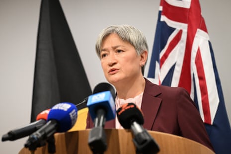 Penny Wong earlier this month.