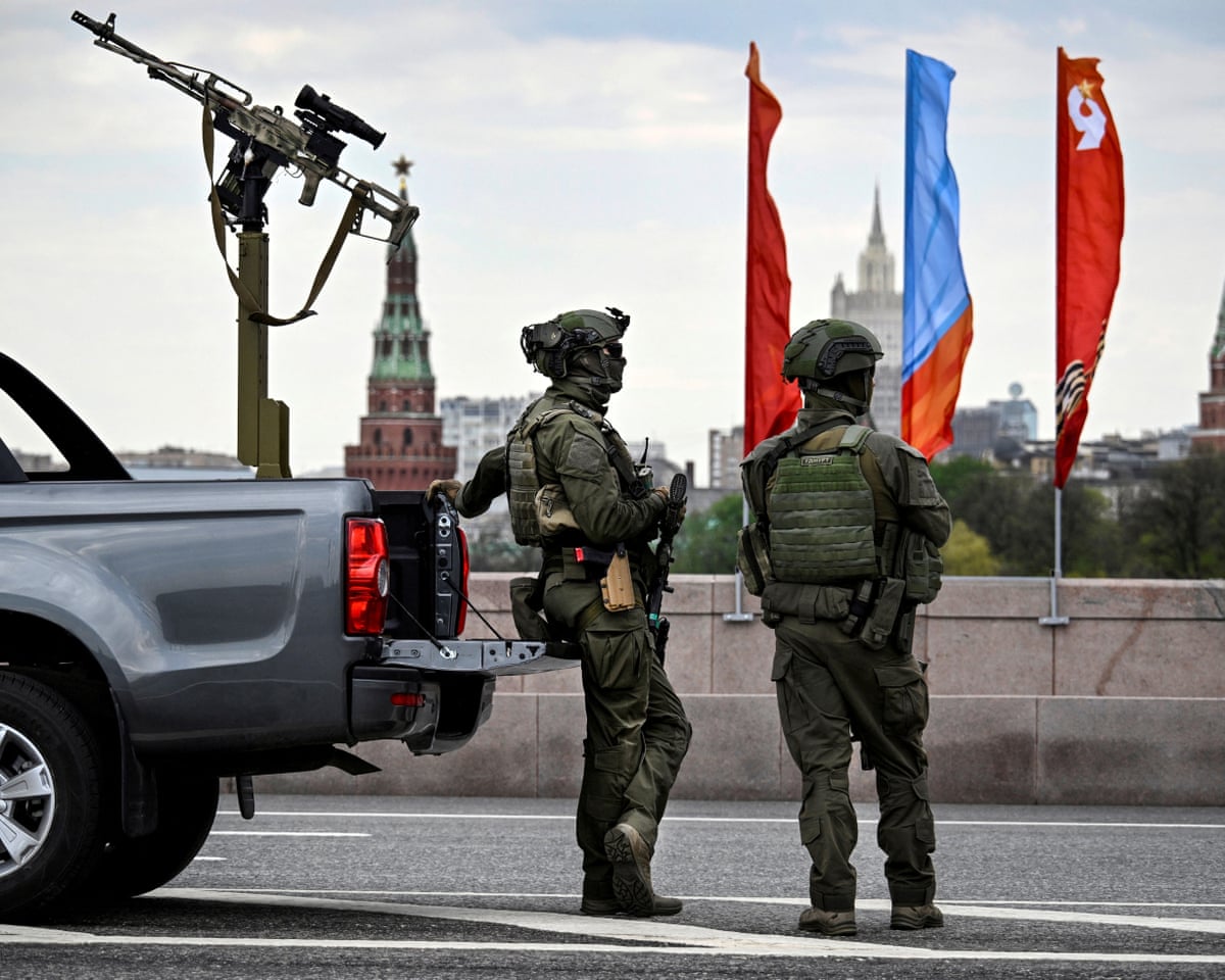 Moscow shuts down airports and mobile signals as Victory Day parade looms | Russia | The Guardian