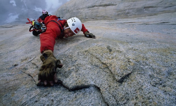 Lowe climbing Great Sail Peak, Baffin Island, Canada, in 1998.