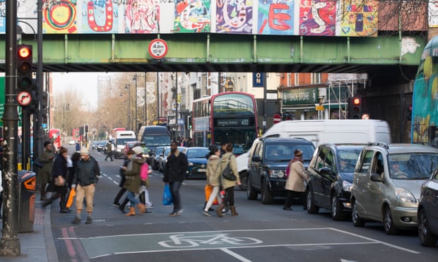 Brixton Road, Lambeth, has reached legal limits for air pollution. 
