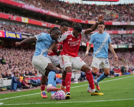 Noni Madueke on the ball in Sunday’s draw.