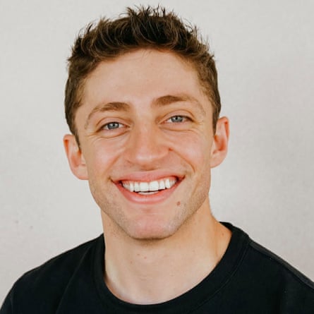 a man in a black shirt