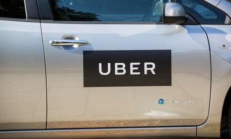 Uber logo on car