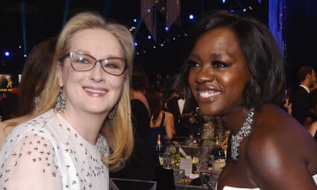 With Meryl Streep at the Screen Actors Guild awards, 2017.