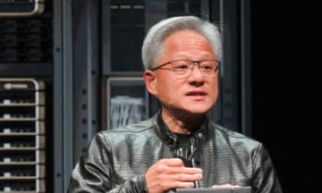 Nvidia's CEO Jensen Huang delivering his keystone at Computex 2024 in Taipei.