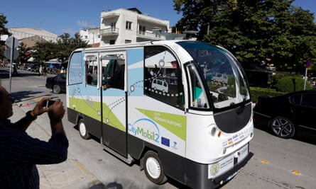The driverless bus in Trikala town