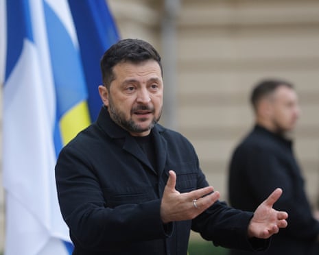 UkraineâÂÂs president, Volodymyr Zelenskyy, at the Mariinsky Palace in Kyiv, Ukraine