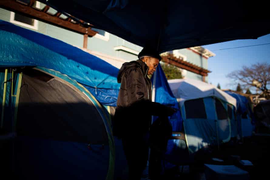 Skinny, 60, lives at the 37MLK homeless encampment after her partner suffered health issues that caused them to get behind on mortgage payments.