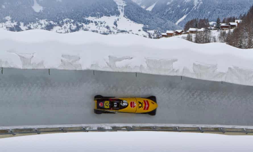 France, Savoie, the bobsleigh track of La Plagne