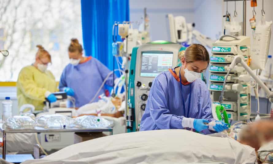 Nurses on the ICU at Milton Keynes hospital.