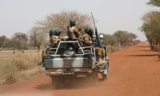 Soldiers from Burkina Faso on patrol in the Sahel region