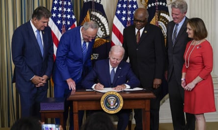Joe Biden signs the Democrats’ landmark climate change and healthcare bill