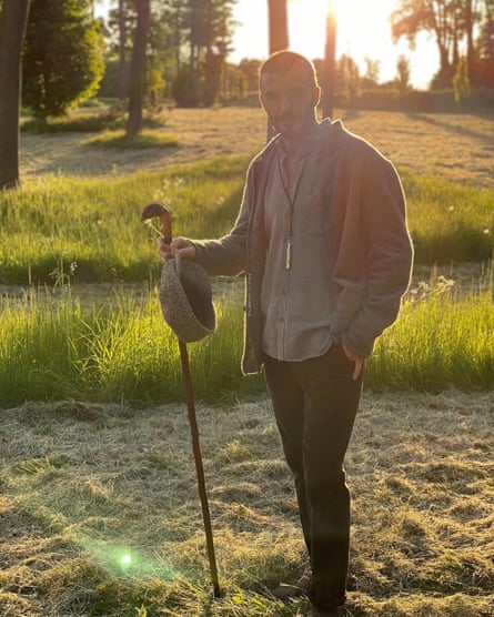 Instagram post from David Beckham on 3 July 2020 “Not sure what my pinky is doing but lovely walk anyway 😄 oh and just another cardi but this one was a winner with @victoriabeckham “