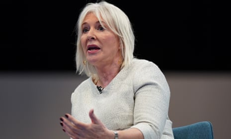 Nadine Dorries MP takes part on a panel discussion on the third day of the Conservative party conference at Manchester Central Convention Complex.