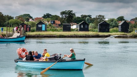The popular Walberswick Ferry is a family run rowingboat ferry service across the River Blyth at Blackshore, Southwold, Suffolk, England