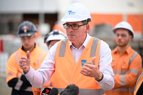 Daniel Andrews speaks during a press conference on the campaign trail in Melbourne