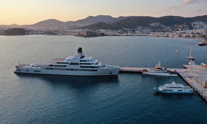 Russian oligarch Roman Abramovich’s yacht ‘My Solaris’ seen docked in Bodrum, Turkey, on 21 March